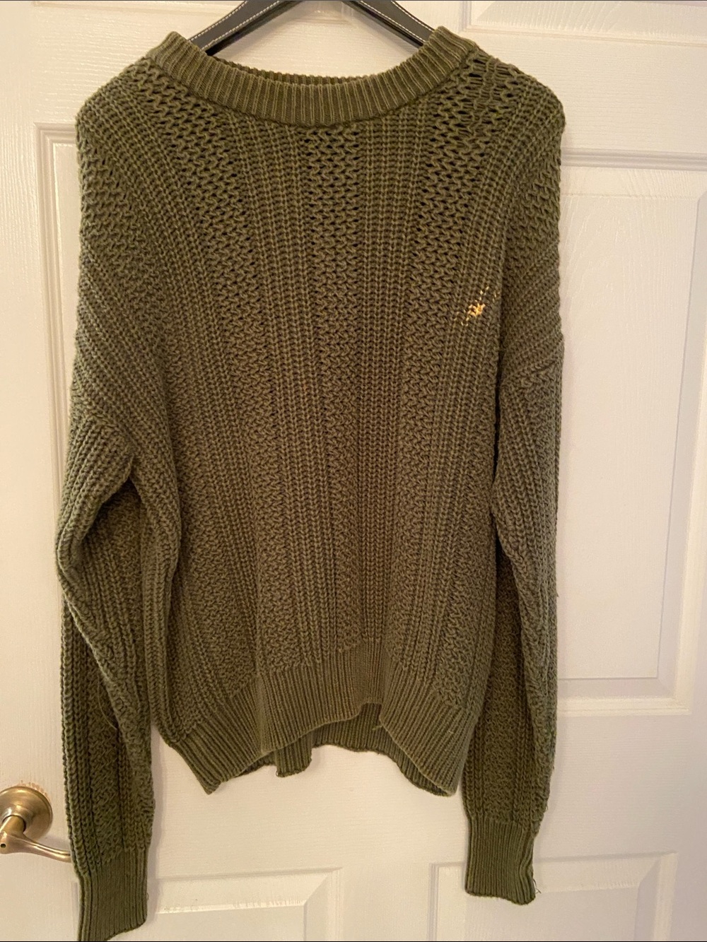 Women’s Structure Olive Green Chunky Knit Sweater size lg